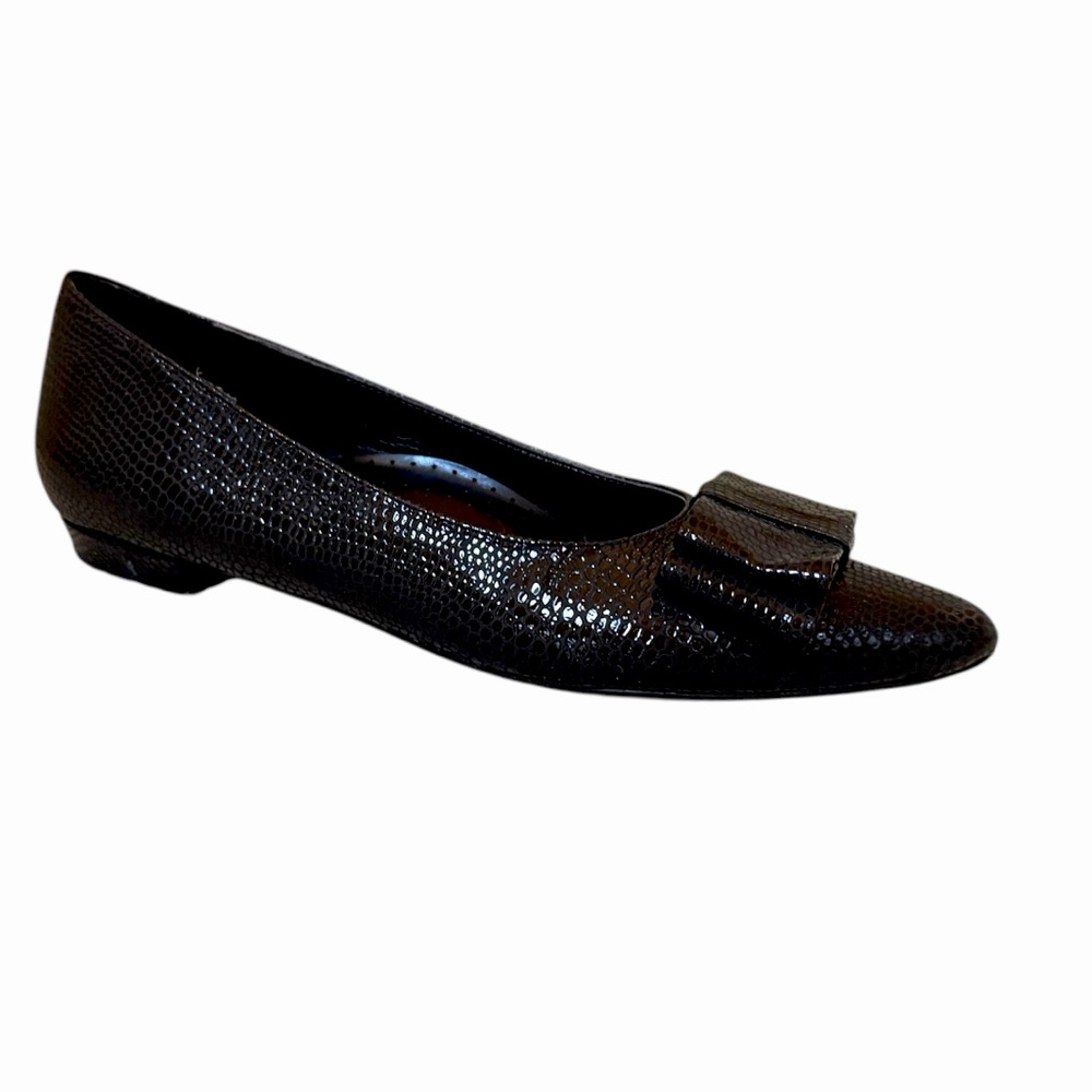 Vaneli Garen Pointed Toe Flats With Bow Detail Black Size‎ 7.5 Slim 49486